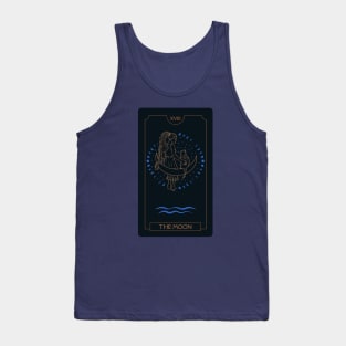 Cat Tarot Card Design - The Moon Tank Top